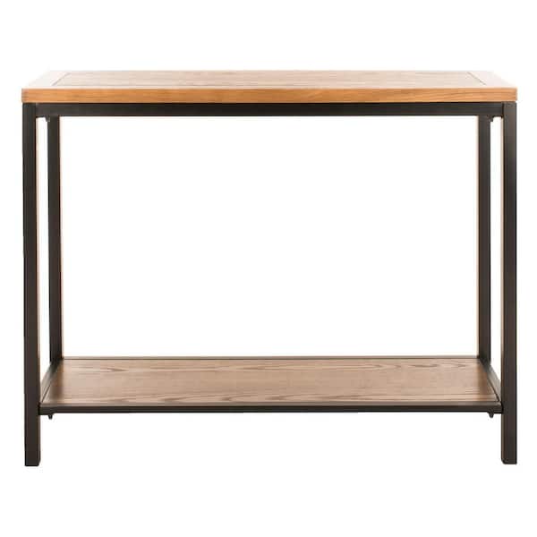 SAFAVIEH Dennis 42 in. Brown Wood Console Table