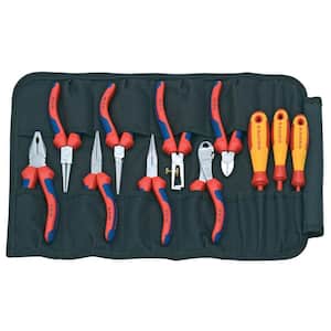 Pliers and Screwdriver Tool Roll Set (11-Piece)