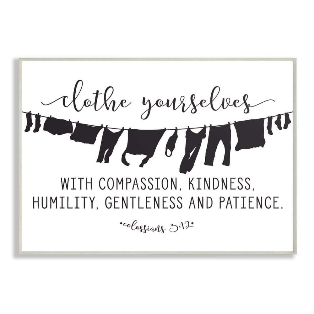 10 in. x 15 in. Clothe Yourselves With Compassion Clothesline by Lette