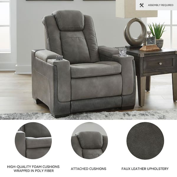 Signature DESIGN BY ASHLEY Next-Gen DuraPella Gray Faux Leather