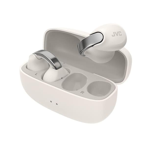 JVC Nearphone White Wireless Bluetooth Open-Earcuff Over the Ear
