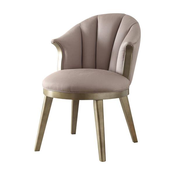 Acme Furniture Brecken Light Lavender Fabric and Champagne Gold Accent Chair