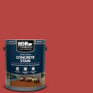 1 gal. #OSHA-5 OSHA SAFETY RED Solid Color Solid Color Flat Interior/Exterior Concrete Stain