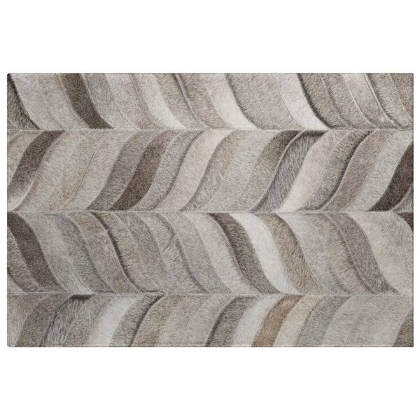 Dream Shag Premium Machine Washable Abstract ADS106 Gray 2 ft. x 3 ft. Accent Rug
