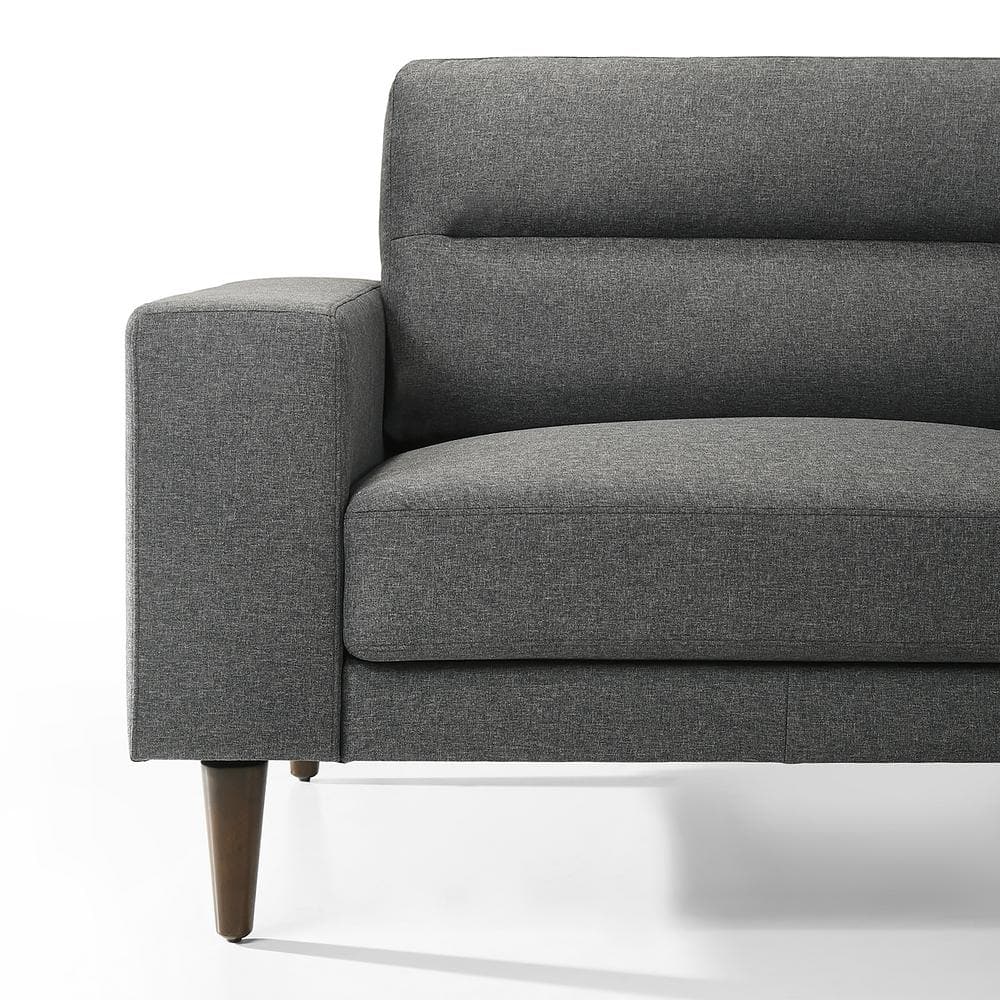 Vale 2-Piece Gray Polyester Fabric Sofa and Chair Set