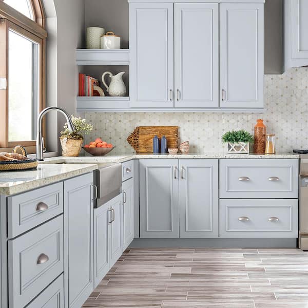 1 gal. #M540-1 Bellflower Blue Satin Enamel Interior/Exterior Cabinet, Door & Trim Paint