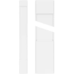 2 in. x 5 in. x 72 in. Smooth PVC Pilaster Moulding with Standard Capital and Base (Pair)
