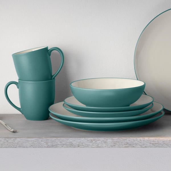 Noritake Colorwave Turquoise 16-Piece Coupe (Turquoise) Stoneware