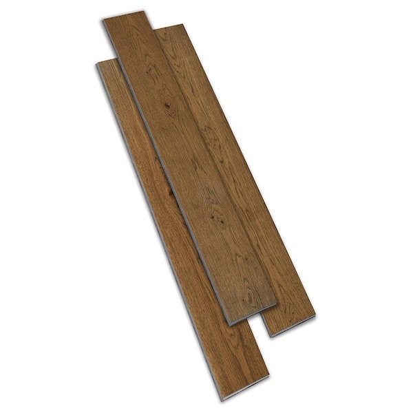 American Hickory 7 mm T x 6.5 in. W x Varying Length Engineered Click Waterproof Hardwood Flooring (21.80 sq. ft./case) American Hickory 7 mm T x 6.5 in. W x Varying Length Engineered Click Waterproof Hardwood Flooring (21.80 sq. ft./case)