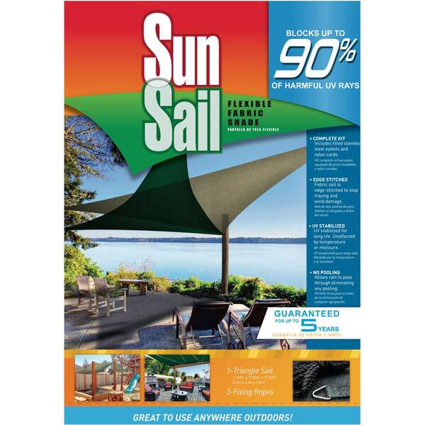 Easy Gardener Sun Sail: Dreieckige Sonnensegel, Blockt 90% UV-Strahlen – Für Terrasse & Garten