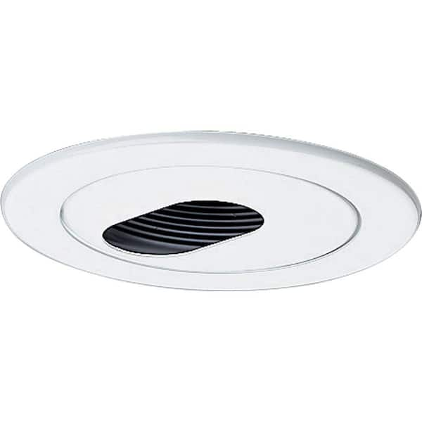 Progress Lighting 4 in. 12-Volt White Recessed Slotted Trim