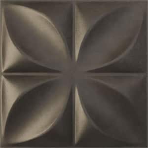 11-7/8"W x 11-7/8"H Helene EnduraWall Decorative 3D Wall Panel, Weathered Steel (12-Pack for 11.76 Sq.Ft.)