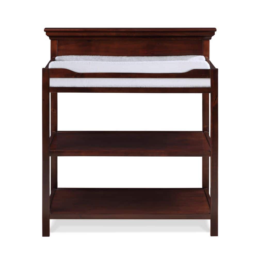 Espresso Universal Changing Table with 2-Open Shelves