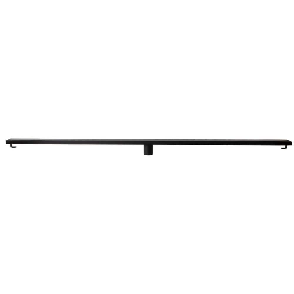 59'' Black Matte Stainless Steel Linear Shower Drain