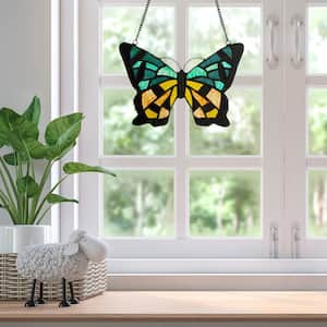 Butterfly Stained Glass Window Panel