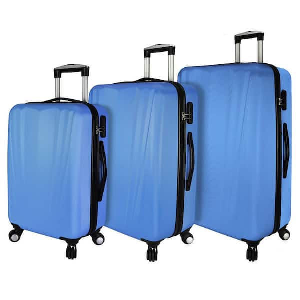 Elite Luggage Hardside 3-Piece Spinner Luggage Set, Blue