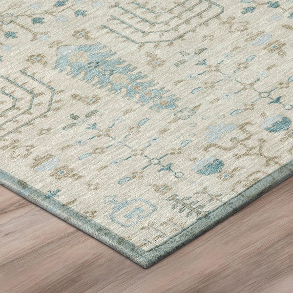 Chantille Machine Washable Indoor/Outdoor Abstract ACN3118 Linen 10 ft. x 14 ft. Area Rug