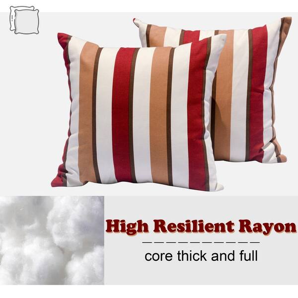 Red striped outdoor pillows new arrivals