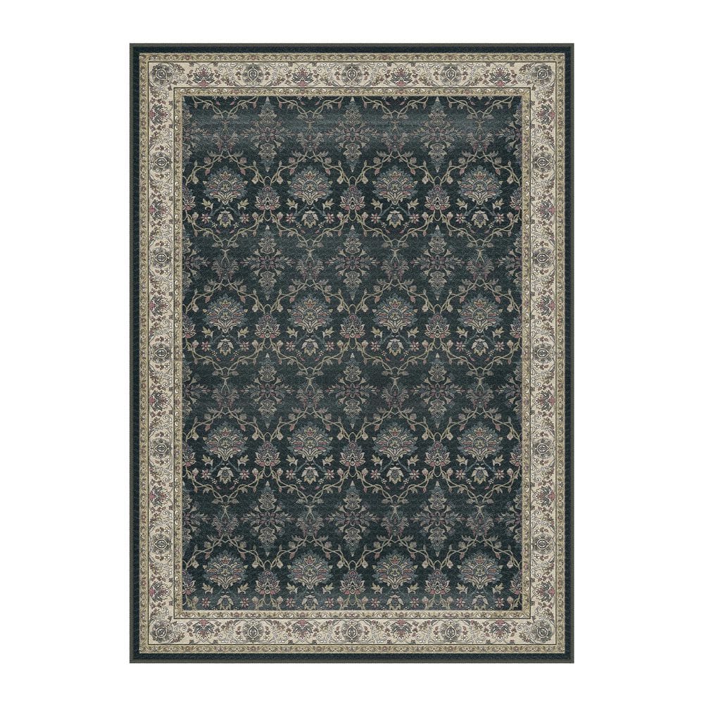 Shimmer Black 6 ft. x 9 ft. Washable Distressed Vintage Floral Area Rug price history on PriceWatchPro