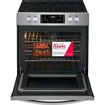 30 in. 5.4 cu. ft. Front Control Electric Range with Air Fry in Stainless Steel