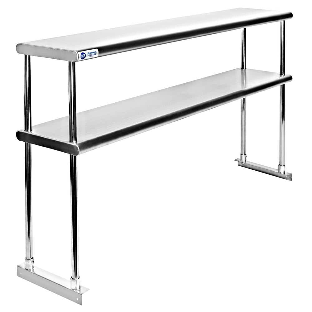 60" Stainless Steel Double Overshelf for Prep Tables