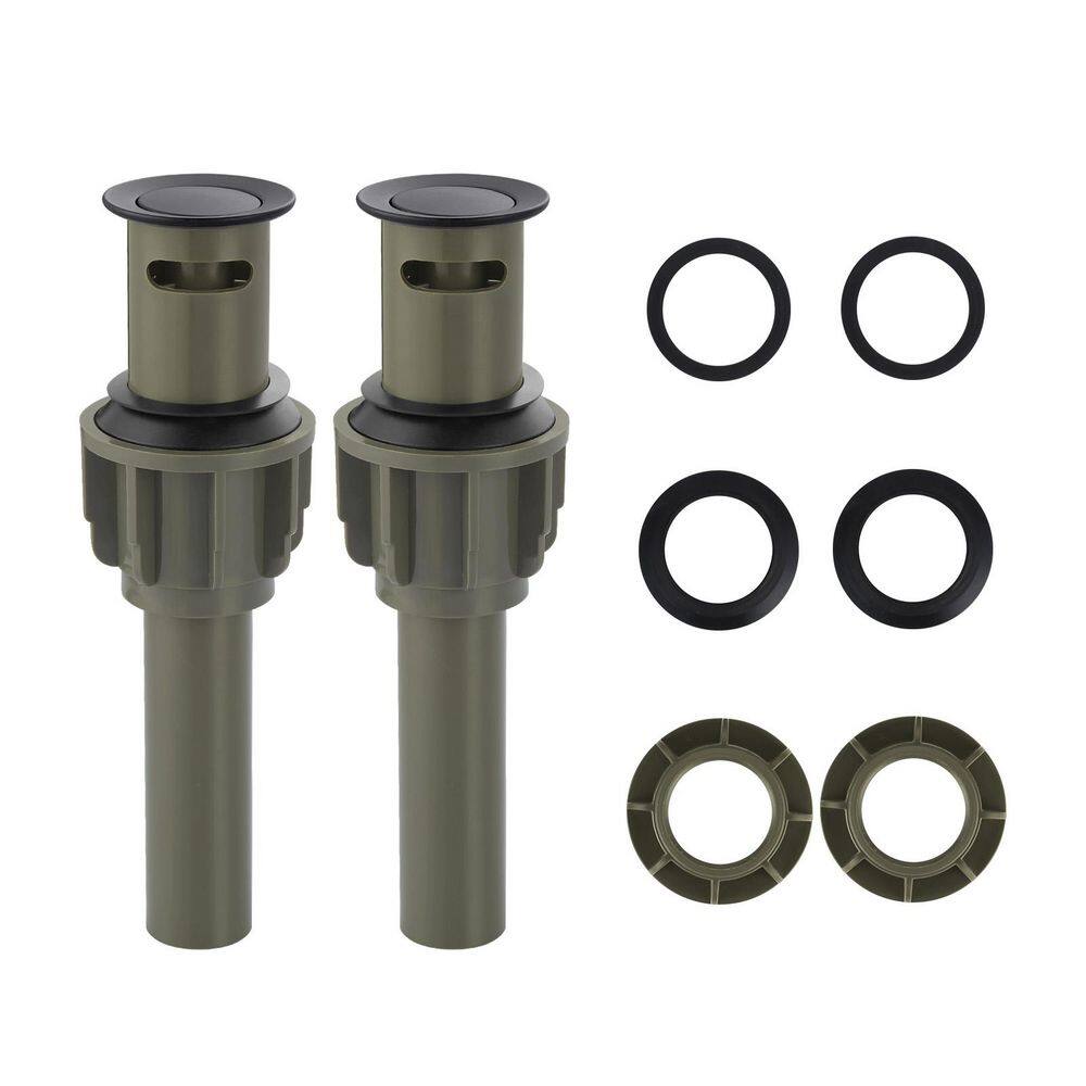 (2 Pack) ABS Pop-Up Drain Assembly with Overflow for Bathroom Sink in Matte Black price history on PriceWatchPro