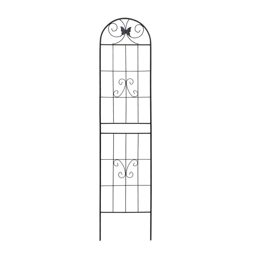 4-Piece Black Metal Garden Trellis 19.7 x 86.7 in. Rustproof Trellis for Climbing Plants Outdoor Rustproof Plant Support price history on PriceWatchPro
