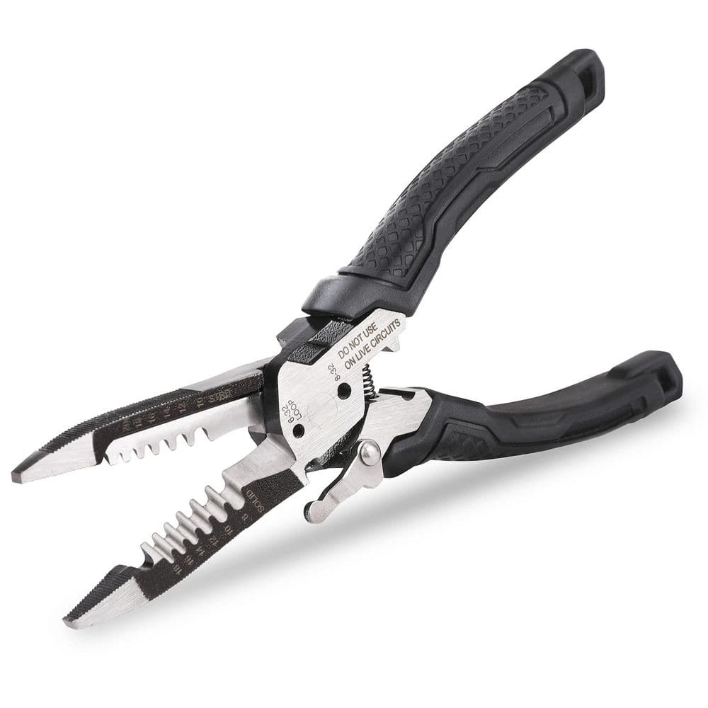 6-in-1 Heavy Duty Wire Stripper and Crimper Tool with Cutter, Bolt Cutter, Reamer, High Leverage Handle price history on PriceWatchPro