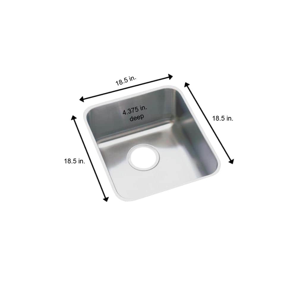 Lustertone 18.5" Stainless Steel Undermount Kitchen Sink