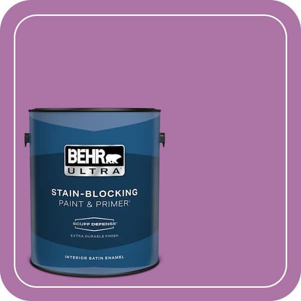 BEHR ULTRA 1 gal. #670B-6 Orchid Kiss Extra Durable Satin Enamel Interior Paint & Primer