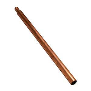 1/2 in. x 12 in. Crimp PEX (F1807) Copper Stub Out Straight, Open End, without Mounting Flange