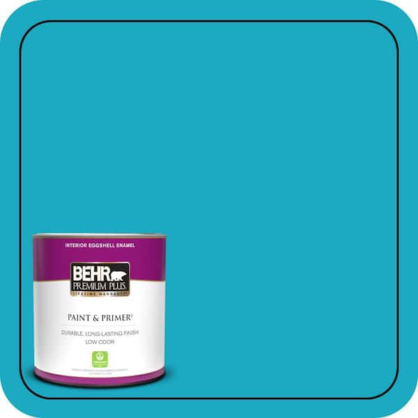 BEHR PREMIUM PLUS 1 qt. #P480-5 High Dive Eggshell Enamel Low Odor Interior Paint & Primer