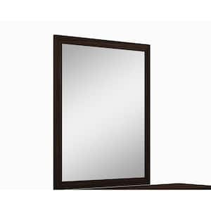 Charlie 43 in. x 35 in. Classic Rectangle Framed Brown Vanity Mirror
