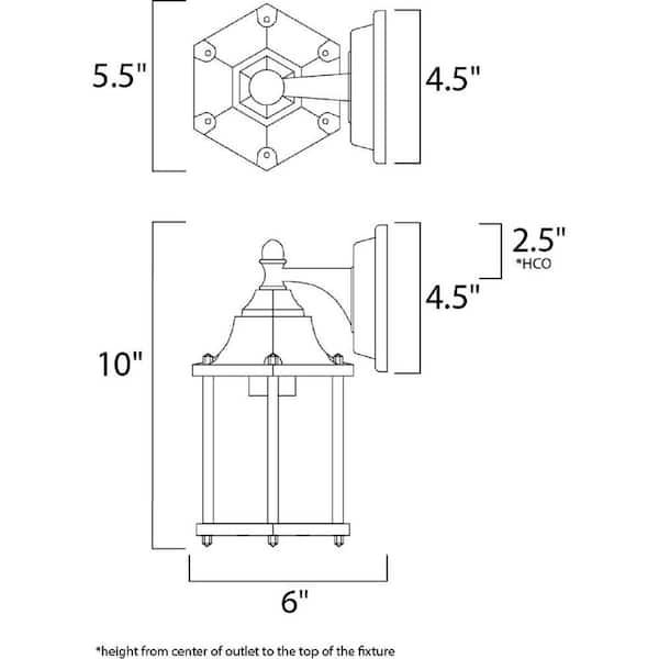 Side Door 5.5 in. W 1-Light Black Outdoor Wall Lantern Sconce