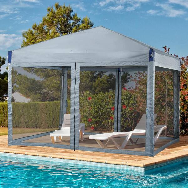 お歳暮 時期 Aoodor 10 ft. x 10 ft. Pop Up Canopy Tent with Removable アクセサリー