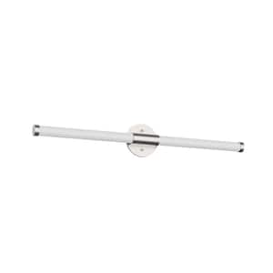 Akari 32-in 1 Light 23-Watt Brushed Nickel Integrated LED Vanity Light