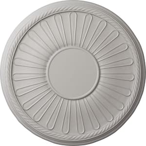 19-7/8 in. x 1-1/4 in. Leandros Urethane Ceiling Medallion (Fits Canopies upto 6-3/8 in.) Hand-Painted Ultra Pure White