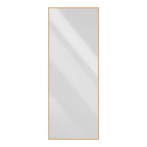Unbranded Gold 24 in. W x 65 in. H Modern Rectangle Full Length Mirror for Decor