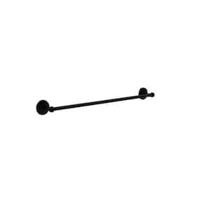 Monte Carlo Collection 30 in. Back to Back Shower Door Towel Bar in Matte Black