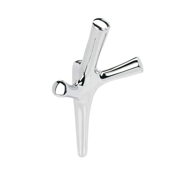 Amerock Kodiak 6-5/16 in. L Chrome Triple Prong Wall Hook