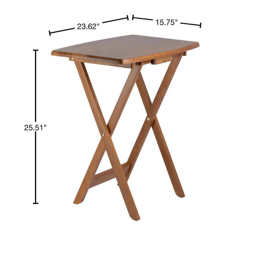 Teak 5-Piece Oversized Rectangular Snack Table Set