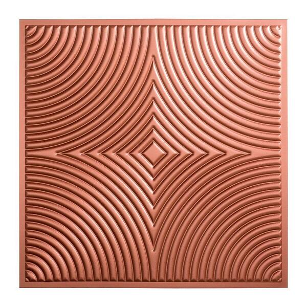 Fasade Echo - 2 ft. x 2 ft. Vinyl Lay-In Ceiling Tile in Argent Copper