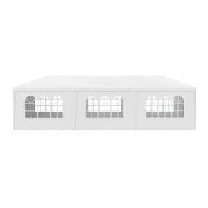 10 ft. x 30 ft. Outdoor Party Tent with 5 Removable Sidewalls, White Event Wedding Gazebo for Backyard, Garden