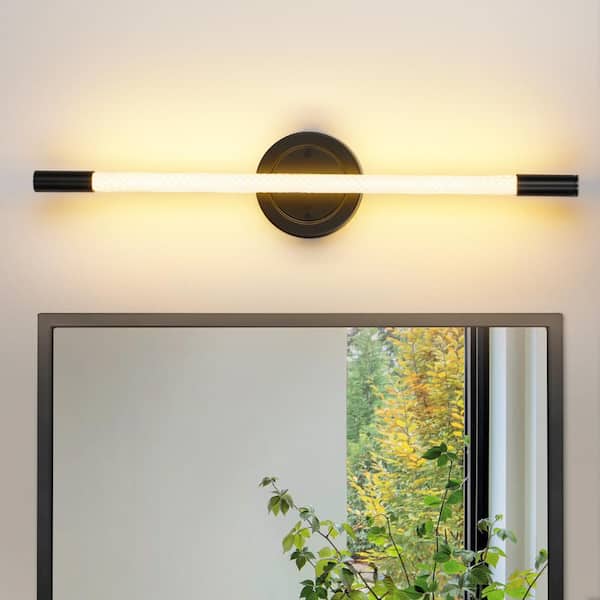 YANSUN 10.63 in.1-Light Dimmable Black Farmhouse Industrial
