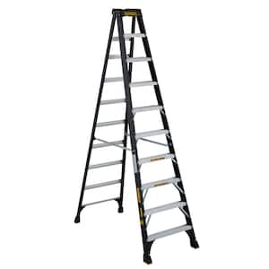 10 ft. Fiberglass Step Ladder(14.2 ft. Reach), 300 lbs. Load Capacity Type IA