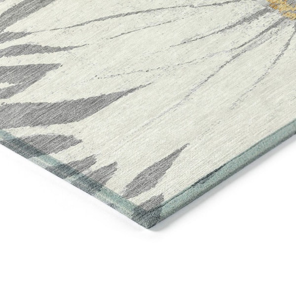 Chantille Machine Washable Indoor/Outdoor Abstract ACN2263 Gray 1 ft. 8 in. x 2 ft. 6 in. Accent Rug
