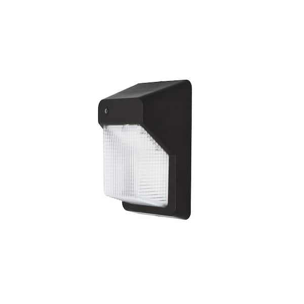Commercial Electric 150W Equivalent Integrated LED Bronze Outdoor Vertical Wall Pack Over Door Light, 3000 Lumens