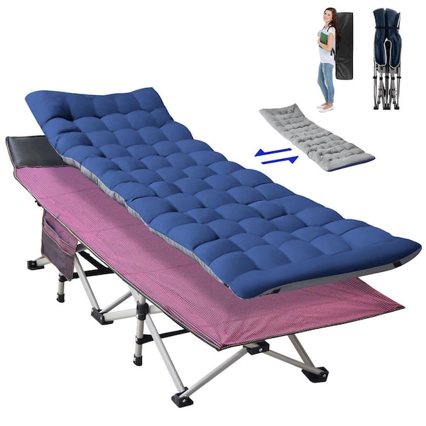 SEEUTEK Outdoor Heavy-Duty Folding Cots for Camp with Pillow and Carry Bag 1200D Oxford Portable Sleeping Camping Cot