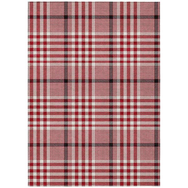 Chantille Machine Washable Indoor/Outdoor Abstract ACN1054 Red 9 ft. x 12 ft. Area Rug