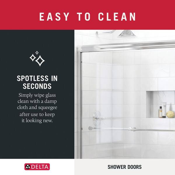 Portman 60 x 58-3/4 in. Frameless Contemporary Sliding Bathtub Door in Bronze with Clear Glass Portman 60 x 58-3/4 in. Frameless Contemporary Sliding Bathtub Door in Bronze with Clear Glass